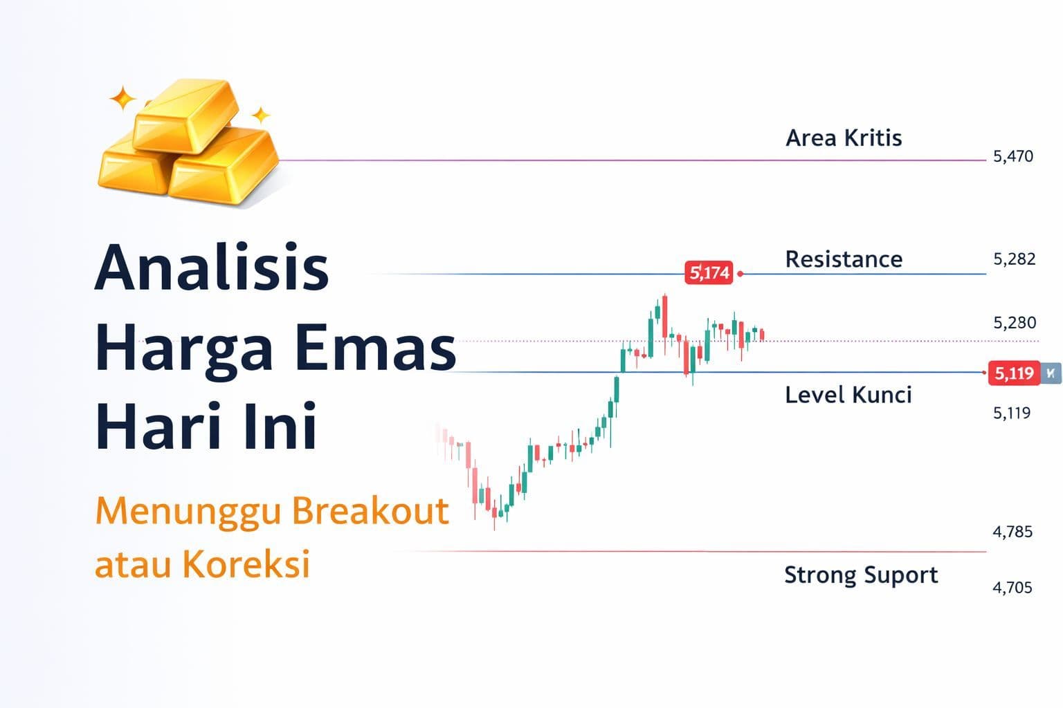 Analisis Harga Emas Hari Ini: Uji Level Kunci, Potensi Breakout Terbuka